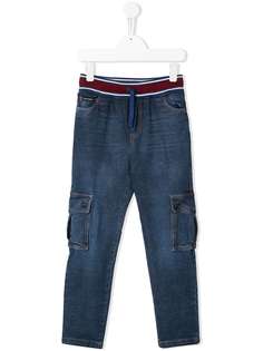 Dolce & Gabbana Kids джинсы карго из вареного денима
