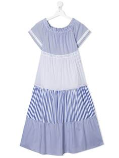 Miss Blumarine платье с контрастной вставкой