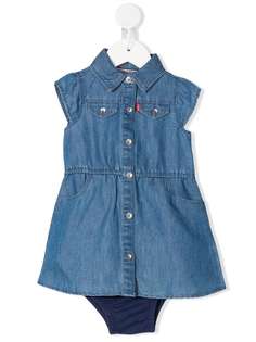 Levis Kids джинсовое платье со сборками