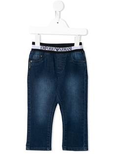 Emporio Armani Kids джинсы прямого кроя с вышитым логотипом