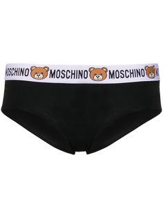 Moschino трусы-шорты Teddy Bear с логотипом на поясе