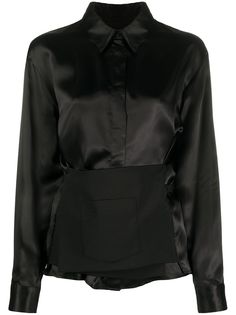 MM6 Maison Margiela полосатая рубашка с завязками