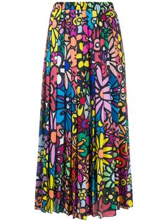Ultràchic плиссированная юбка с цветочным принтом