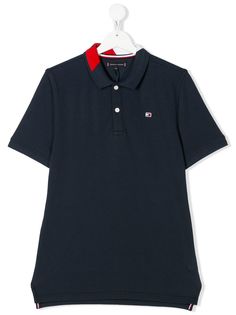 Tommy Hilfiger Junior рубашка-поло с пуговицами