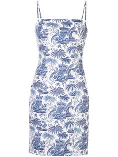 STAUD приталенное платье мини с принтом