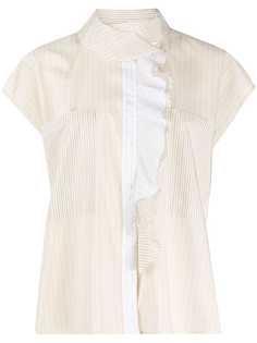 Barena полосатая рубашка с оборками