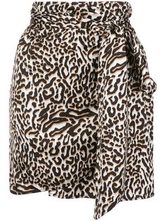 Andamane драпированная мини-юбка с леопардовым принтом