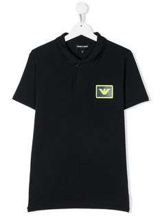 Emporio Armani Kids рубашка-поло с логотипом на груди
