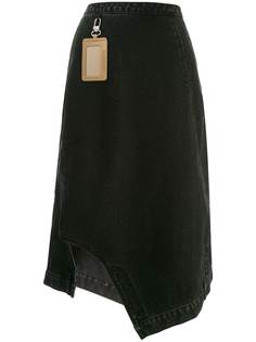 Ground Zero asymmetrical denim midi skirt