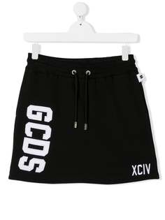 Gcds Kids спортивная юбка с тисненым логотипом