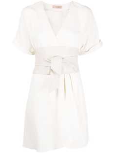 Twin-Set платье с запахом и поясом