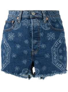 Levis джинсовые шорты с принтом