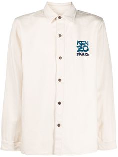 Kenzo джинсовая рубашка с вышитым логотипом