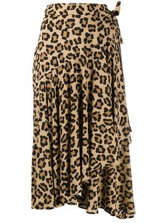 LAutre Chose юбка миди с леопардовым принтом