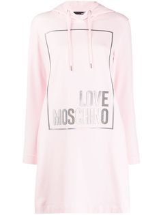 Love Moschino платье с капюшоном и логотипом