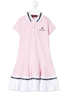 Aigner Kids платье-поло с короткими рукавами