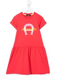 Aigner Kids платье-футболка с логотипом