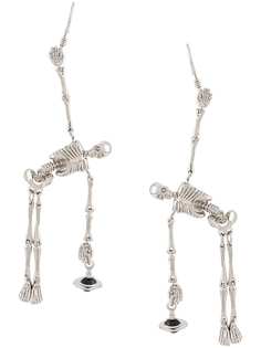 Vivienne Westwood серьги Skeleton Orb с подвесками