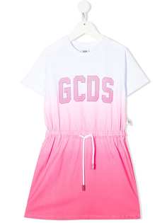 Gcds Kids платье-футболка с эффектом омбре и заклепками
