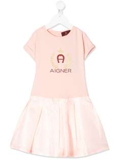 Aigner Kids платье-футболка с логотипом