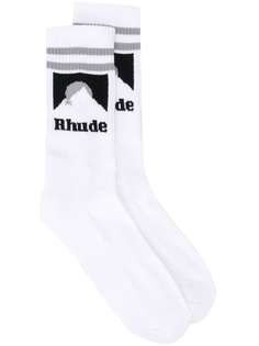 Rhude носки Mountain с логотипом