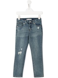 Levis Kids джинсы кроя слим с эффектом потертости