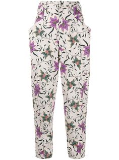 Isabel Marant зауженные брюки с цветочным принтом
