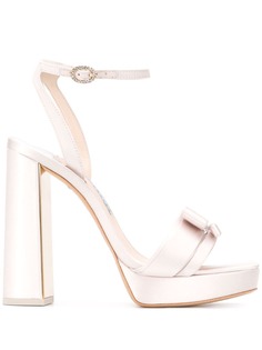 Sophia Webster атласные босоножки на высоком каблуке