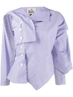 Vivienne Westwood Anglomania рубашка асимметричного кроя в полоску