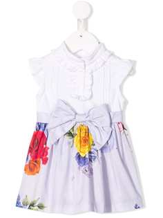 Lapin House платье с контрастной юбкой и цветочным принтом