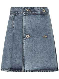 Matthew Adams Dolan джинсовая мини-юбка с эффектом потертости