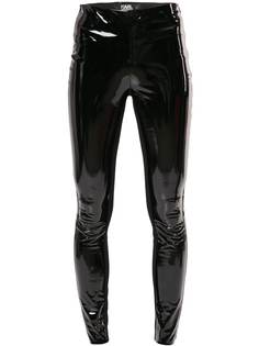 Karl Lagerfeld легинсы из лакированной искусственной кожи