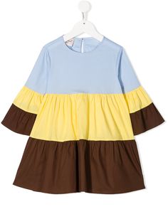 Mariuccia Milano Kids многослойное платье в стиле колор-блок