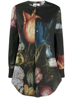 Vivienne Westwood Anglomania рубашка с цветочным принтом без воротника