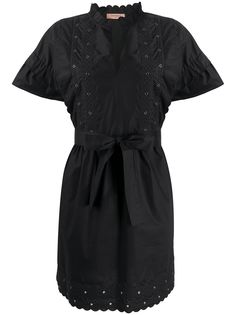 Twin-Set поплиновое платье с вышивкой