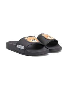 Moschino Kids шлепанцы Teddy Bear с логотипом