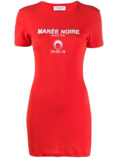 Marine Serre платье-футболка с вышивкой