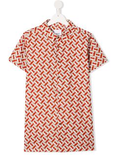 Burberry Kids рубашка с монограммой