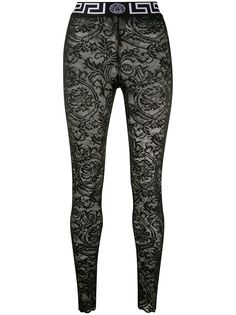 Versace кружевные легинсы