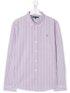 Tommy Hilfiger Junior рубашка в полоску с логотипом