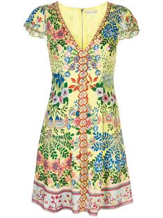 Alice+Olivia платье с цветочным принтом и объемными рукавами