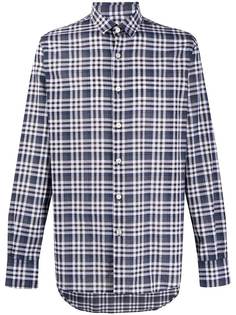 Eleventy клетчатая рубашка с длинными рукавами