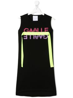 Gaelle Paris Kids платье с логотипом из блесток