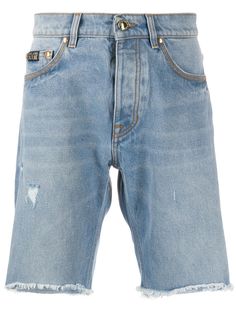 Versace Jeans Couture джинсовые шорты с эффектом потертости
