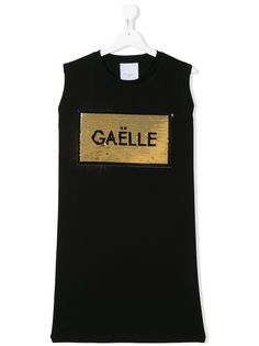 Gaelle Paris Kids платье с логотипом из пайеток