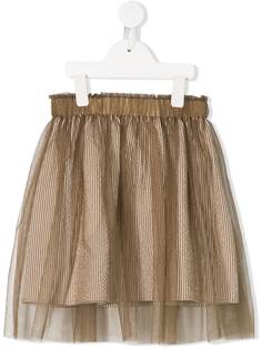 Brunello Cucinelli Kids многослойная юбка с тюлем