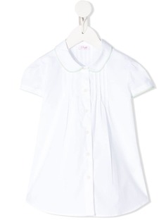 Il Gufo рубашка с плиссировкой и контрастной отделкой