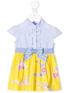 Lapin House плиссированное платье с бантом