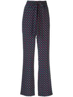 DVF Diane von Furstenberg брюки с абстрактным принтом и кулиской