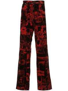 Supreme брюки с графичным принтом